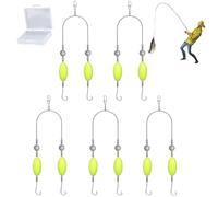 Reverse Bottom Fishing Rig Hook, Double Reverse Fishing Hook Set, Anti Tangle Hooks, Avoiding Water, Grass, Stones, and Mud (#12)