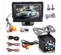 Reverse Camera 4.3/5 Inch Tft LCD Hd Monitor Display Two-Way Av Input Reversing Rearview Backup Camera Foldable Display Car Multimedia Screen Parking Camera(Only 4.3Inch Monitor)(4.3Inch C)