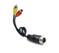 Reverse Camera 4Pin Male To Female Adapter AV & DC Power Converter Cable For Car Rear Camera Monitor (Signal & Transmission) Backup(A)