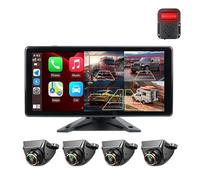Reverse Camera Blind Spot 10.36'' IPS Touch Screen WiFi Wireless Android-Auto 4CH Record DVR Monitor And Mini AHD1080 Cam(None,1BSD with Camera)