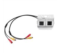 Reverse Camera For RCA Car Dual Lens White Reversing Camera RV Backup Twin Adjustable Angle Rear View Truck Backup