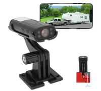 Reverse Hitch Guide Camera for RV, 1080P Waterproof Night Vision Motion Detection Backup Camera with Built in Battery, Adhesive Mount for RV Truck Trailer
