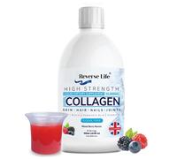Reverse Life - High Strength Marine Collagen Liquid - Skin, Hair, Nails & Joints - 10,000mg Hydrolysed Peptide Food Supplement Drink - Hyaluronic Aci