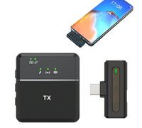 Reverse Microphone for Audio Recording | Compact Noise Reduction Receiver - Plug-and-play clip microphone for video recording, for live audio video and PC camera recording or