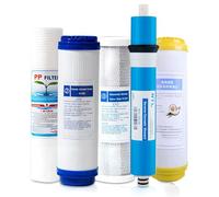 Reverse Osmosis Filter Replacement Set, with 100 GPD RO Filter and 1-Micron PP Cotton, for 10-inch Under Sink 5-Stage Water Filter System