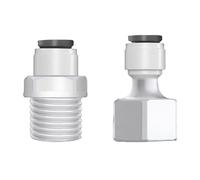 Reverse Osmosis Quick Connector Straight Push-in Water Filter Fitting, Pipe Adapter for Male/Female Thread, Purifier Tube & Tank Coupling 10 Pieces Internal Thread