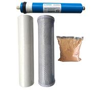 Reverse Osmosis RO Filter Set - Sediment, Carbon, DI Resin and Membrane RO Unit 50gpd, 75gpd, 100gpd, 150gpd (75gpd Membrane)