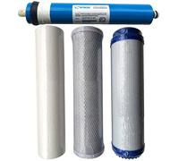 Reverse Osmosis RO Unit Complete Replacement Pre Filters Including Membrane (4 Filters) (75gpd Membrane)