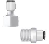 Reverse Osmosis Straight Fitting Push-to-Connect Water Filter Connector, Pipe Adapter for Male/Female Thread & Purifier Hose 10 Pieces Internal Thread