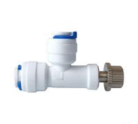 Reverse Osmosis System Control Valve Adjustable Ball Valve for Water Purifier 500L/H Rate Compact 2-Part Design White UK(2)