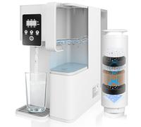 Reverse Osmosis System Countertop, Portable 5 in 1 RO Water Filtration System, 3:1 Pure to Drain Ratio Purifier, TDS & Filter Monitor, Water Filter for Home, Office, RV White