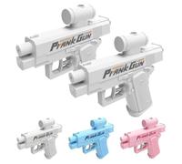 Reverse Prank Water Gun,Compulsive Two-Way Frank Water Gun,Dual-Sided Prank Squirt Guns from Front and Back for Ultimate Fun(2pcs White)
