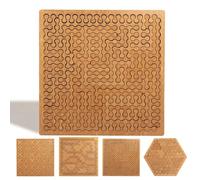 Reverse Thinking Challenging Irregular Jigsaw With Frame,Mind Bending Wooden Jigsaw Puzzle,Fractal Tray Puzzlesfractal Tray Puzzles (A)