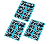 Reverse Thinking Puzzles, Brain Teaser Puzzles Metal Game for Adults, Physics Mind Metal Puzzle Unlock Interlock Game for Youth, Office Workers, Seniors (AA)