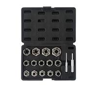 Reverse Thread Screw Extractors Set Solid Steel Construction Noslip Grip Ergonomic Design for Stuck Fastener Removal Solid Screw Removal Kit