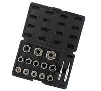 Reverse Thread Screw Extractors Set Solid Steel Construction Noslip Grip Ergonomic Design for Stuck Fastener Removal Solid Screw Removal Kit