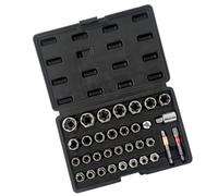 Reverse Thread Screw Extractors Set Steel Construction Noslip Grip Ergonomic Design for Stuck Fastener Removal Steel Tool