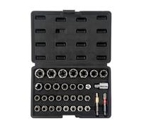 Reverse Thread Screw Extractors Set Steel Construction Noslip Grip Ergonomic Design for Stuck Fastener Removal High Strength Steel Noslip Socket Tool