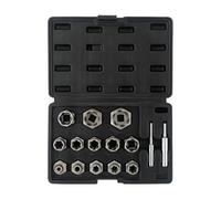 Reverse Thread Screw Extractors Set Steel Construction Noslip Grip Ergonomic Design for Stuck Fastener Removal Steel Tool