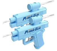 Reverse Water Gun Prank, 2pcs Pranks Two-Way Water Gun, Prank Squirt Guns Can Spray from Front and Back, Creative Pranks Battle Toy Waters Guns Fight (Blue)