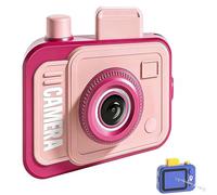 Reverse Water Gun Prank, Camera Double Sided Shoots Backwards Mini Water Pistol, Funny Pool Squirter Water Sprayer Summer Toys for Kids, Adjustable Grip Outdoor Beach Party Game (Pink)