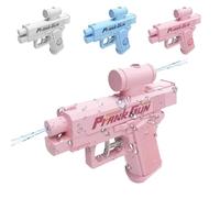 Reverse Water Gun, Prank Water Gun, Reverse Waters Guns Spray from Front and Back, School Supplies Game, Unexpected Twist, Ideal Novelty Gifts for Friend Classmate Family (Pink)