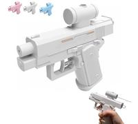 Reverse Water Gun, Quirky Trick Waters Guns for Friend, Reverse Guns Spray from Front and Back, Creative Battle Toy Fight (White)