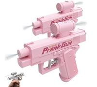 Reverse Water Gun, Two-way Prank Creative Reverse Gravity Water Gun, Unexpected Twist, Suitable for Office Pranks(2pcs Pink)
