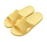 ReverseClock Bathroom Shower Slipper Soft Sliders Cloud Slippers for Women & Men Anti-Slip Lightweight Pool Beach Sandal (yellow,3)