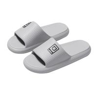 ReverseClock Soft EVA Sliders Cloud Slippers for Men with Cute Bear Non-Slip Lightweight Indoor Shower Bathroom Pool Beach Sandal (grey,6)