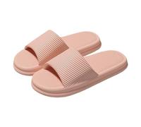 ReverseClock Soft EVA Sliders Cloud Slippers for Women & Men Non-Slip Lightweight Indoor Shower Bathroom Pool Beach Sandal (pink,6)