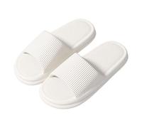 ReverseClock Soft EVA Sliders Cloud Slippers for Women & Men Non-Slip Lightweight Indoor Shower Bathroom Pool Beach Sandal (white,8)