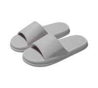 ReverseClock Soft EVA Sliders Cloud Slippers for Women & Men Non-Slip Lightweight Indoor Shower Bathroom Pool Beach Sandal (grey,8)