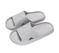ReverseClock Soft Sliders Cloud Slippers for Women Non-Slip Flip Flops for Shower Bathroom Pool and Outdoor Pool Beach (grey,8)