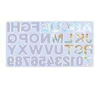 Reversed Resin Casting Mold, Dailit Sturdy Letter & Number Silicone Mold for Epoxy Resin Crafts, Keychains, Earrings and Decoration