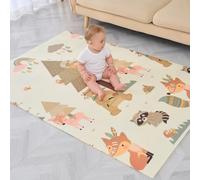 Reversible and Non-Toxic Thick Foldable Waterproof Foam Baby Play Mat 180x160x1cm. Floor Mat for Kids Toddlers Children. for Boy or Girl Child's Room. Extra Large Size SUPERBE BEBE ®