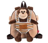Perletti Monkey Max Plush Backpack 25 Cm Brown Kids