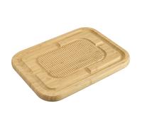 Cooks Professional Reversible Bamboo Carving and Chopping Board with Juice Groove, Smooth & Textured Spiked Side | Dual-Sided Antibacterial Non-Porous Wooden Cutting Boards or Serving Tray | 44 x 33cm