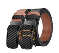 Reversible Belts for Men Black and Brown Two-in-One mens Dress ratchet Belt Infinite Adjustable Belt No Holes 35mm, Black and Brown, Size 39 (Fits Pants Size 33-36)