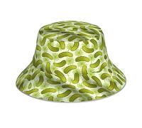Reversible Bucket Hat with Pickles and Dill Print Reversible Bucket Hat for Women Men Teens Unisex Sushi Dill Pickles One Size, Sushi Dill Pickles, One Size