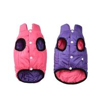 Reversible Button Design Soft Lightweight Dog Jacket Warm Waterproof Windproof Shiba Inus Labradors Bulldogs Snow Coat,A,5XL