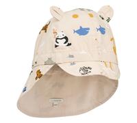 Reversible Cap Gorm Animals Organic Cotton Ivory 6/9 months