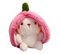 Reversible Carrot Bunny Stuffed Animal, Huggable Material, 12cm, Carrot Rabbit Ears Zip Plush, Funny S nd-find Bunny Toy, Easy to Carry, for Girls, Boys, Kids, Teens, and Adults