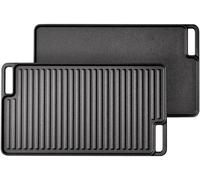 Reversible Cast Iron Griddle Pan 45.7Cm Double Sided Grill Plate Pre Seasoned Steak Pan For Hob Bbq