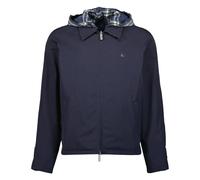 Reversible Check Cotton Jacket, male, Burberry, Light Jackets, Blue, 2XL, Jackets 2XL