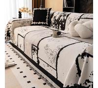 Reversible Chenille L-Shaped Sofa Cover - Pet-Friendly All-Season Protection Corner Sofa Slipcover Dog Sofa Protector for Living Room Easy Care Furniture Protector