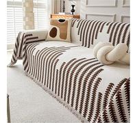 Reversible Chenille Sofa Cover, All Season Double-Sided Scratch-Resistant Fabric Couch, Washable, Soft, Comfortable(D,180 * 340cm)