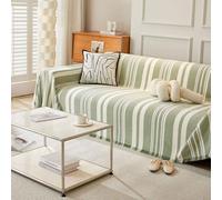 Reversible Chenille Sofa Cover - Multi-Purpose Couch Protector for 1-4 Seaters, Modern Universal Slipcover (Green, 180x280cm) - Stylish & Durable Furniture Shield