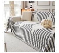 Reversible Chenille Sofa Cover, Year-Round Soft Fabric, Scratch-Resistant, Washable, Cozy Couch Protector, Light Gray, 180 x 300 cm