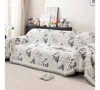 Reversible Chenille Sofa Covers Modern Decorative Sofa Slipcover All Seasons Washable Couch Cover for 1,2,3,4-Seater and L-Shaped Sofas Corner Sofa